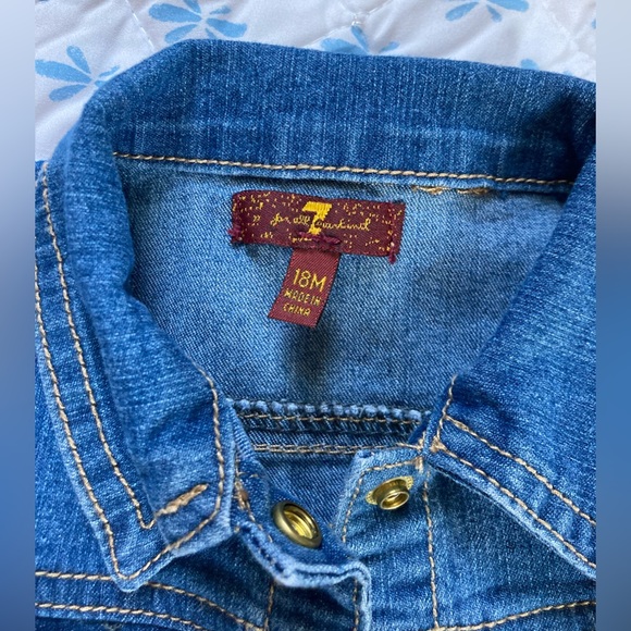 7 For All Mankind Toddler Jean Vest 18 month excellent condition! - Picture 2 of 4